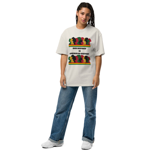 Black History Motivational oversized faded T Shirt