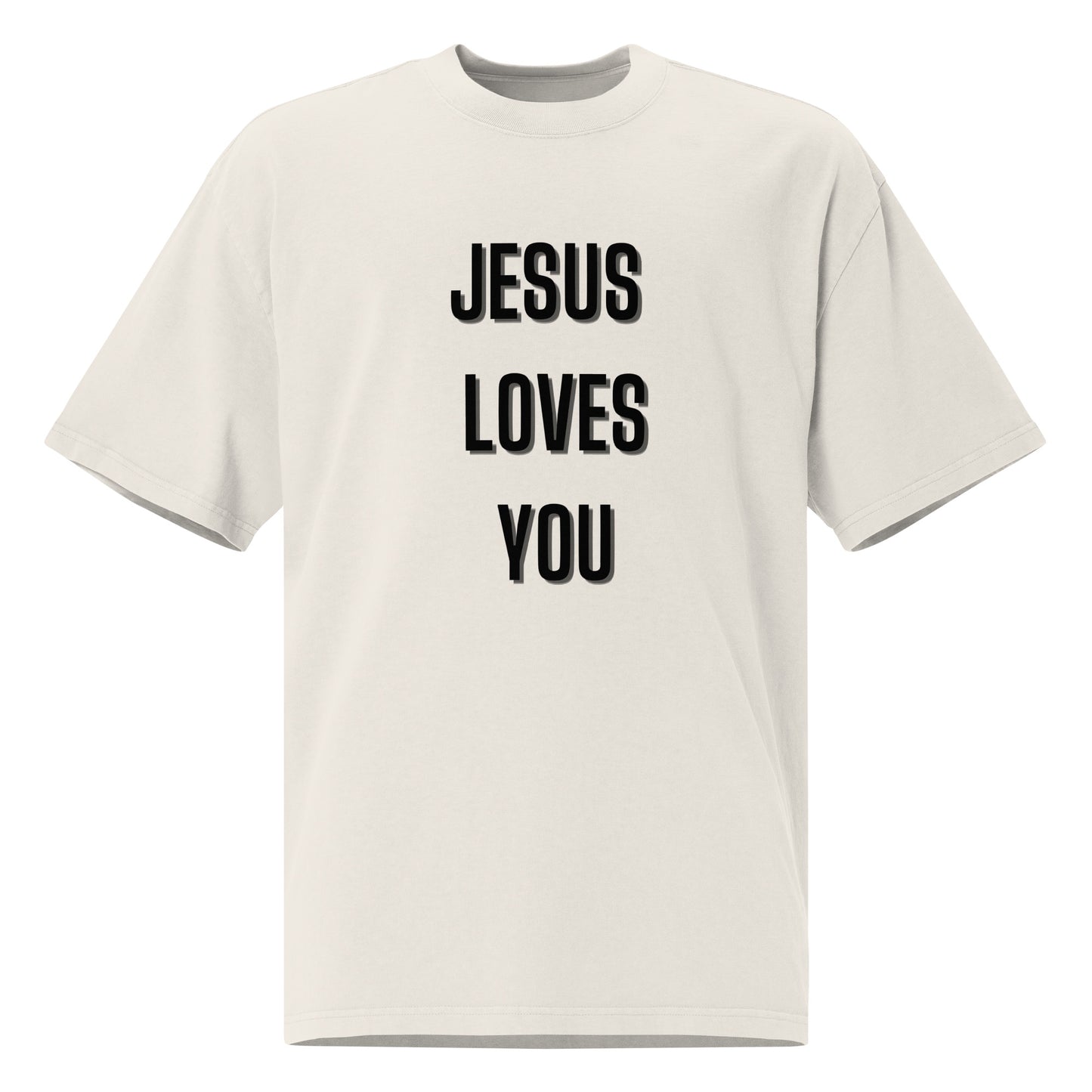 Jesus Love You christian Inspirational Oversized faded T-Shirt