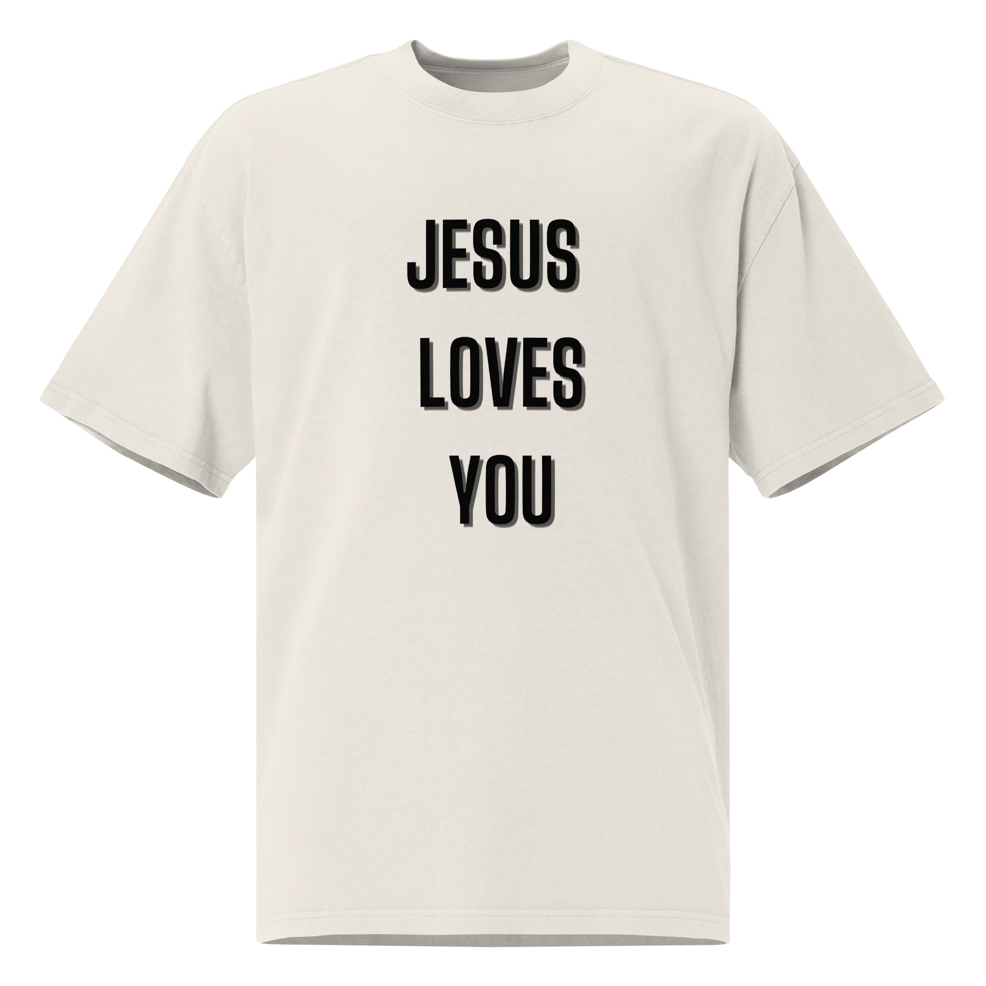Jesus Love You christian Inspirational Oversized faded T-Shirt