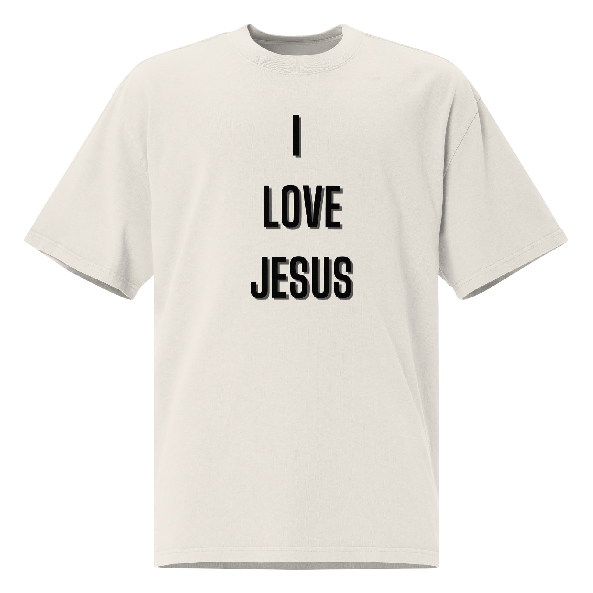 I love Jesus and Jesus love you Christian Inspirational Oversized faded T-Shirt