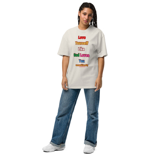 Love Yourself Motivational Oversized Faded T-Shirt Unisex
