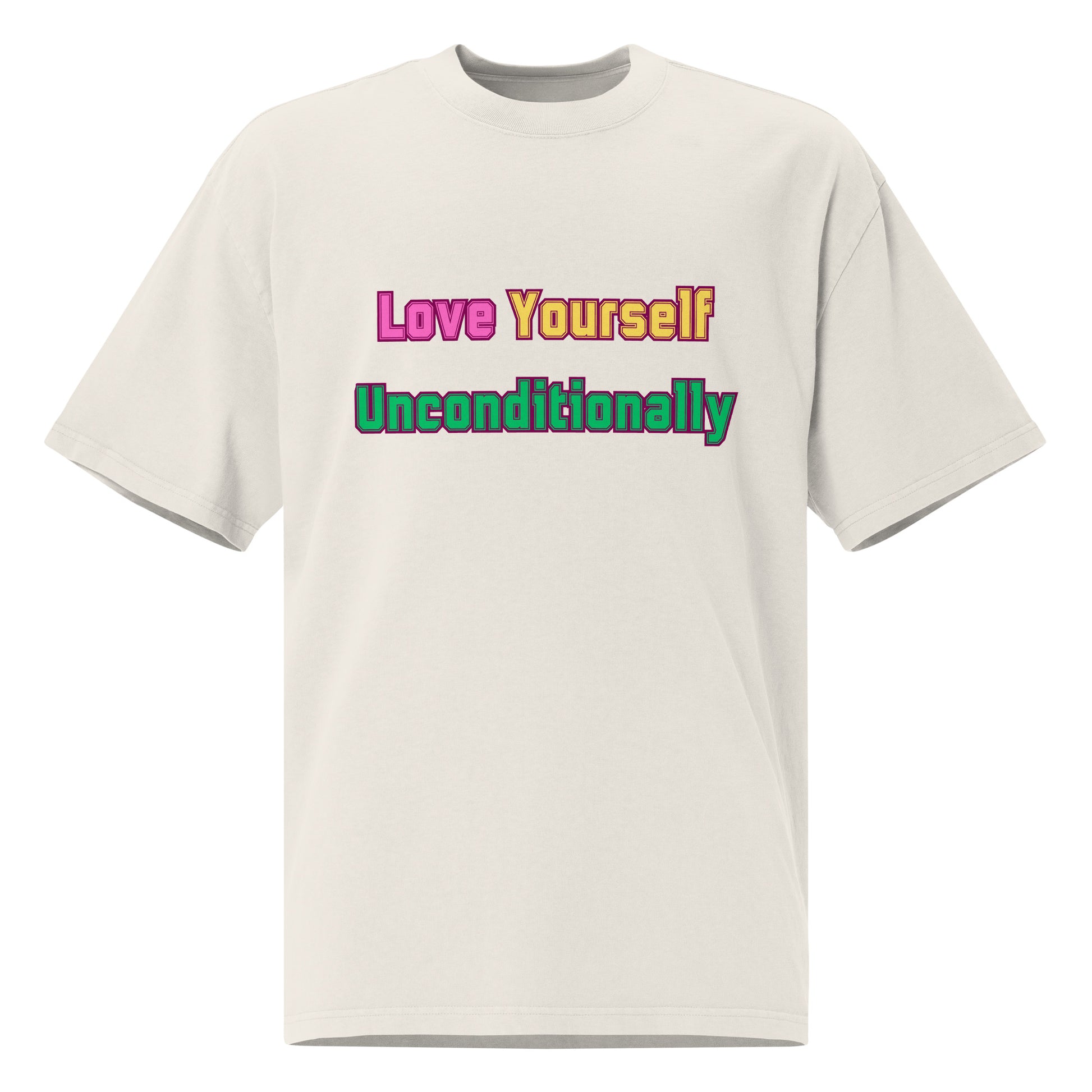 Love Yourself Motivational Oversized Faded T-Shirt Unisex
