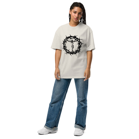 Jesus Christian Inspirational Oversized faded T-Shirt