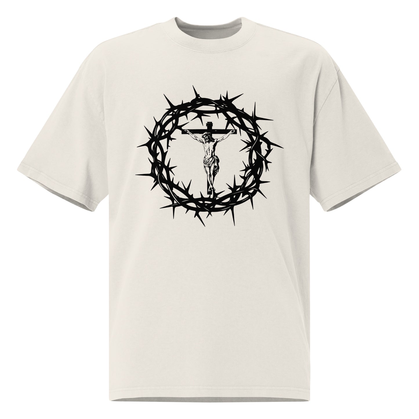 Jesus Christian Inspirational Oversized faded T-Shirt