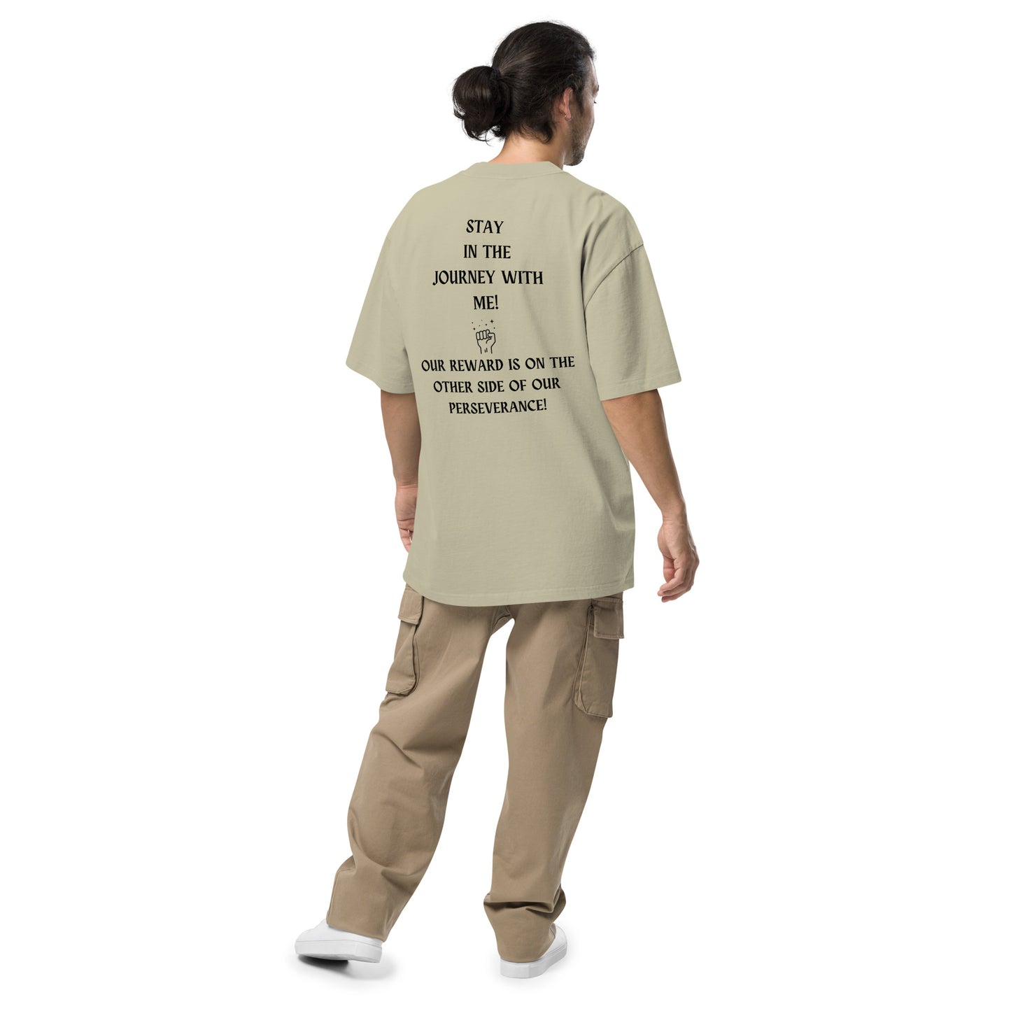 Motivational Oversized faded T-Shirt