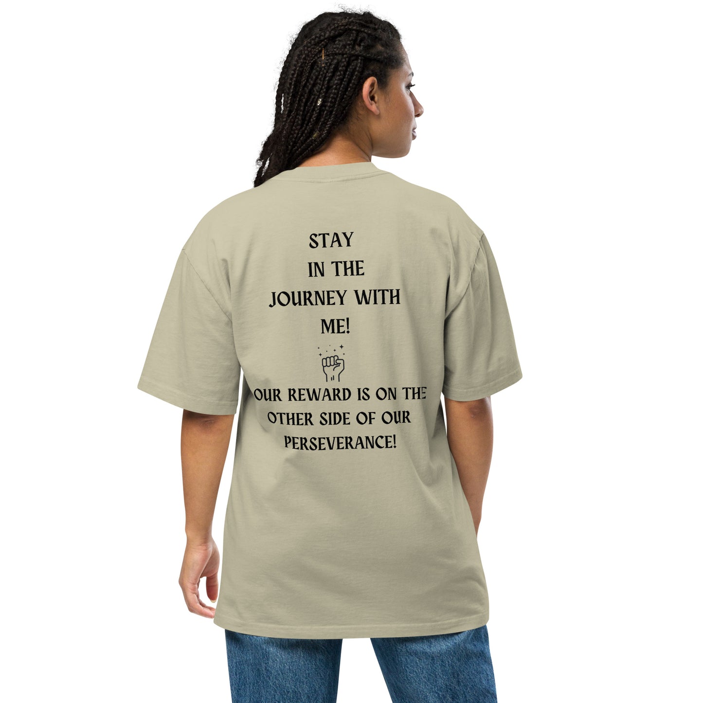 Motivational Oversized faded T-Shirt