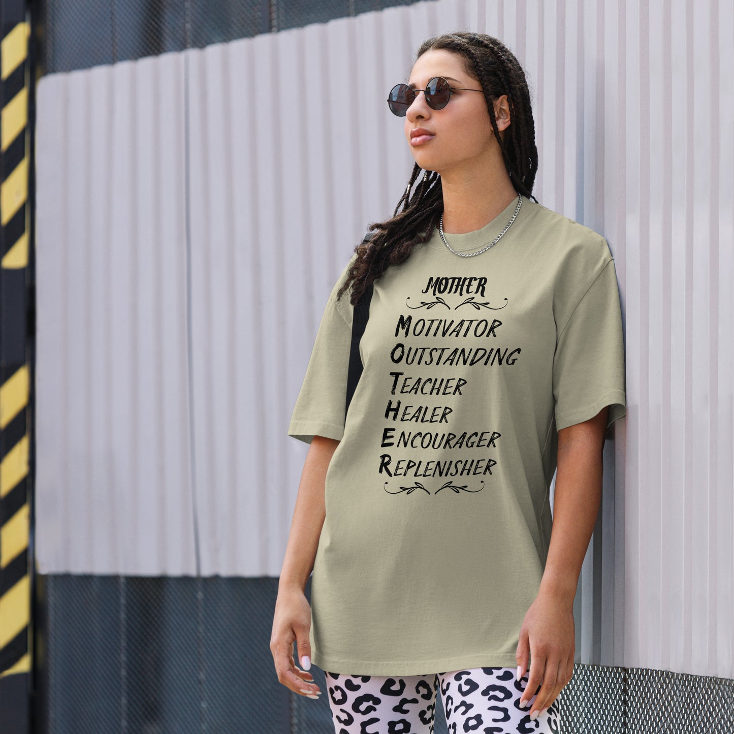 Inspirational Mother's Day Oversized faded T Shirt