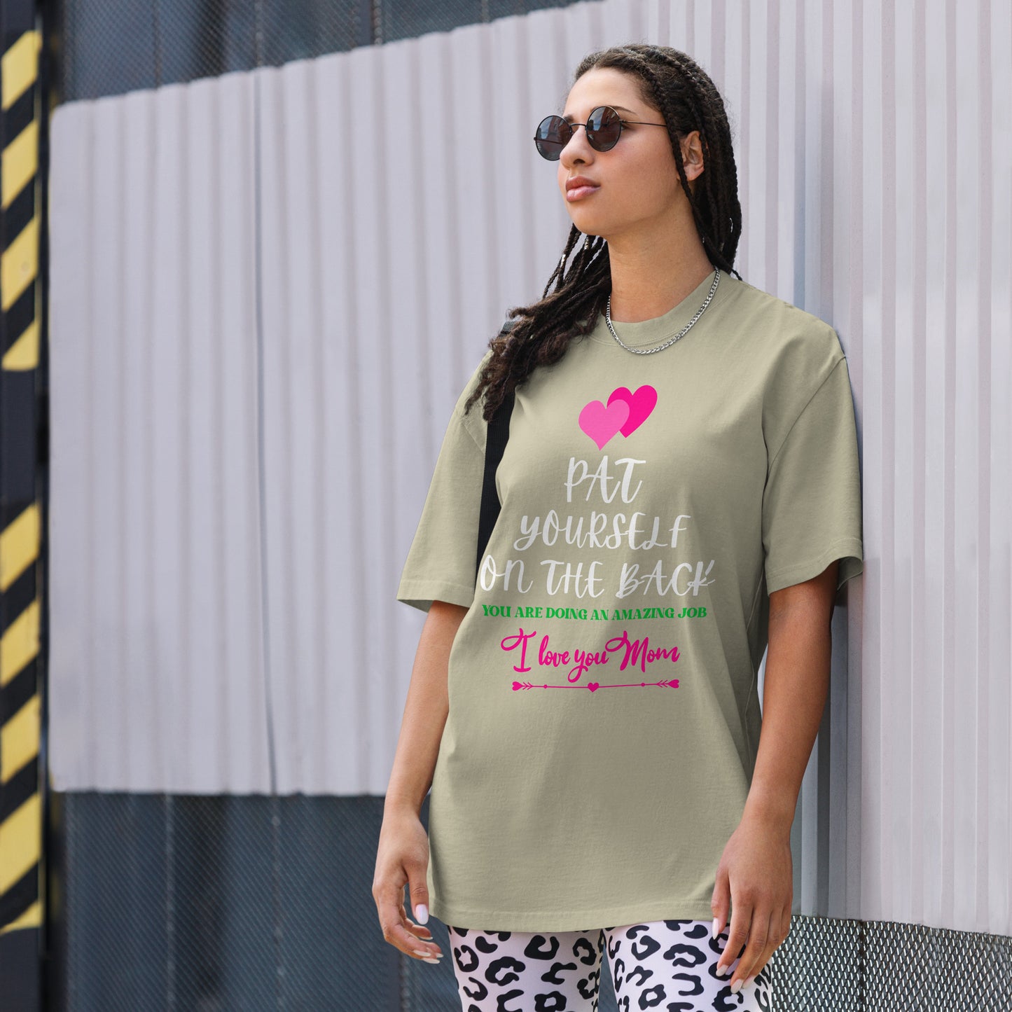 Inspirational Mother's Day Oversized faded T Shirt