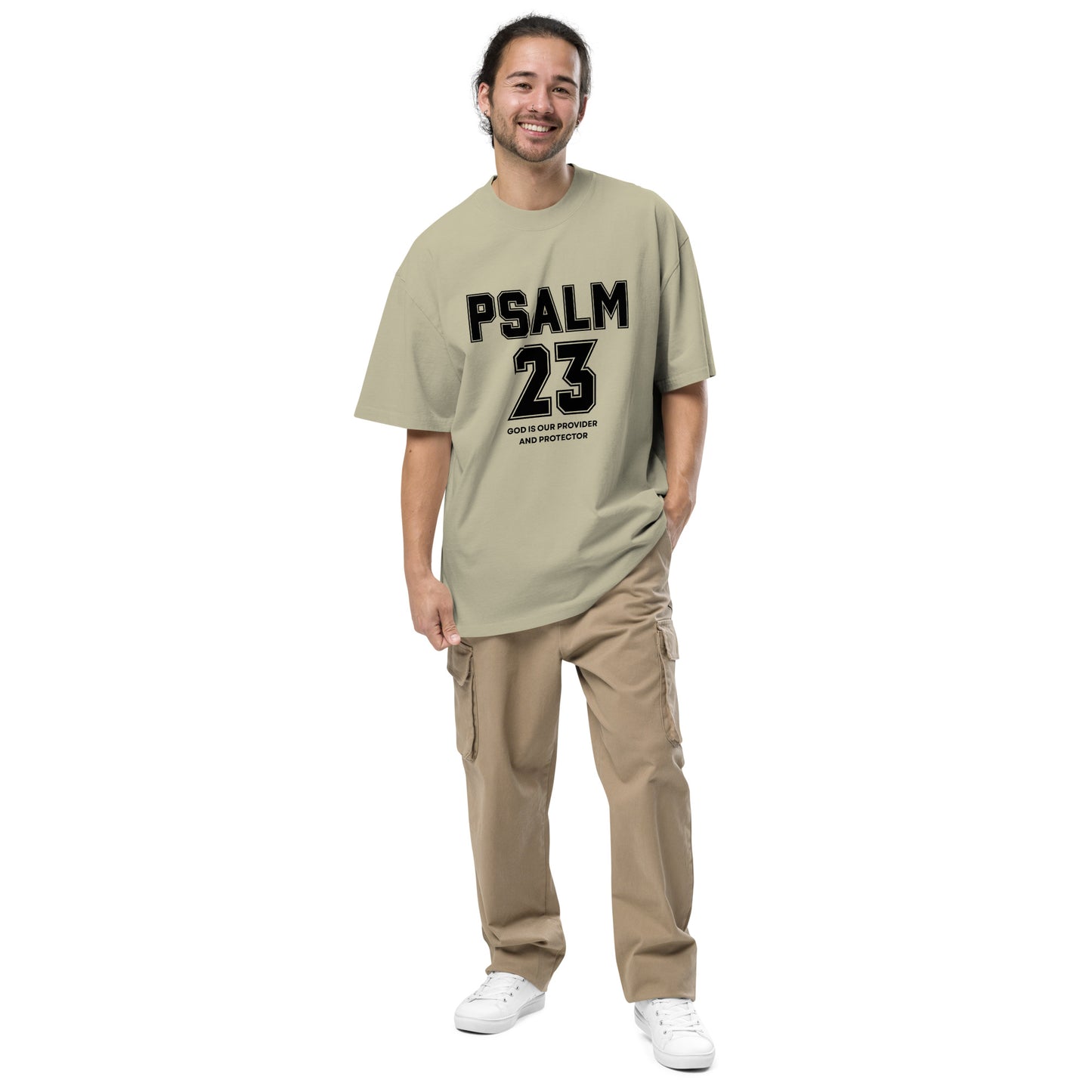 Psalm 23 Inspirational Oversized Faded T-Shirt Unisex