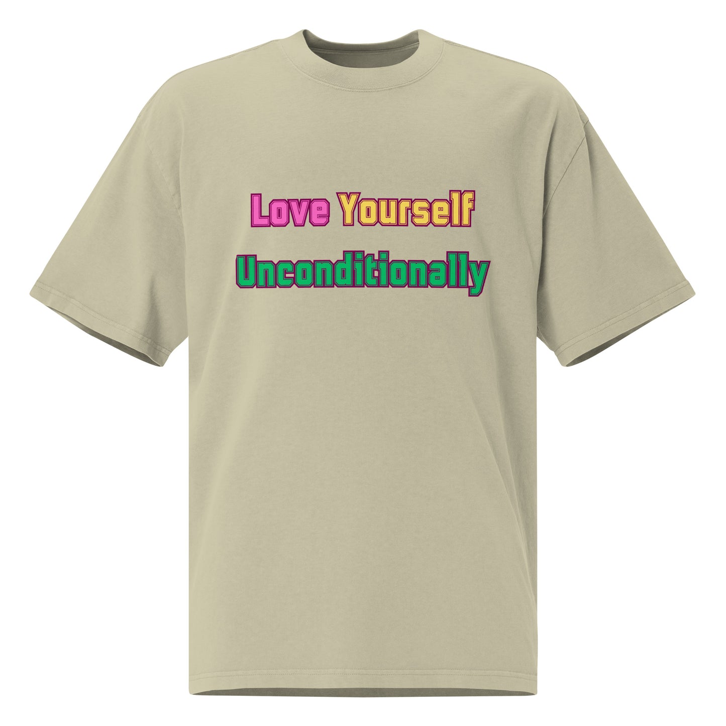 Love Yourself Motivational Oversized Faded T-Shirt Unisex