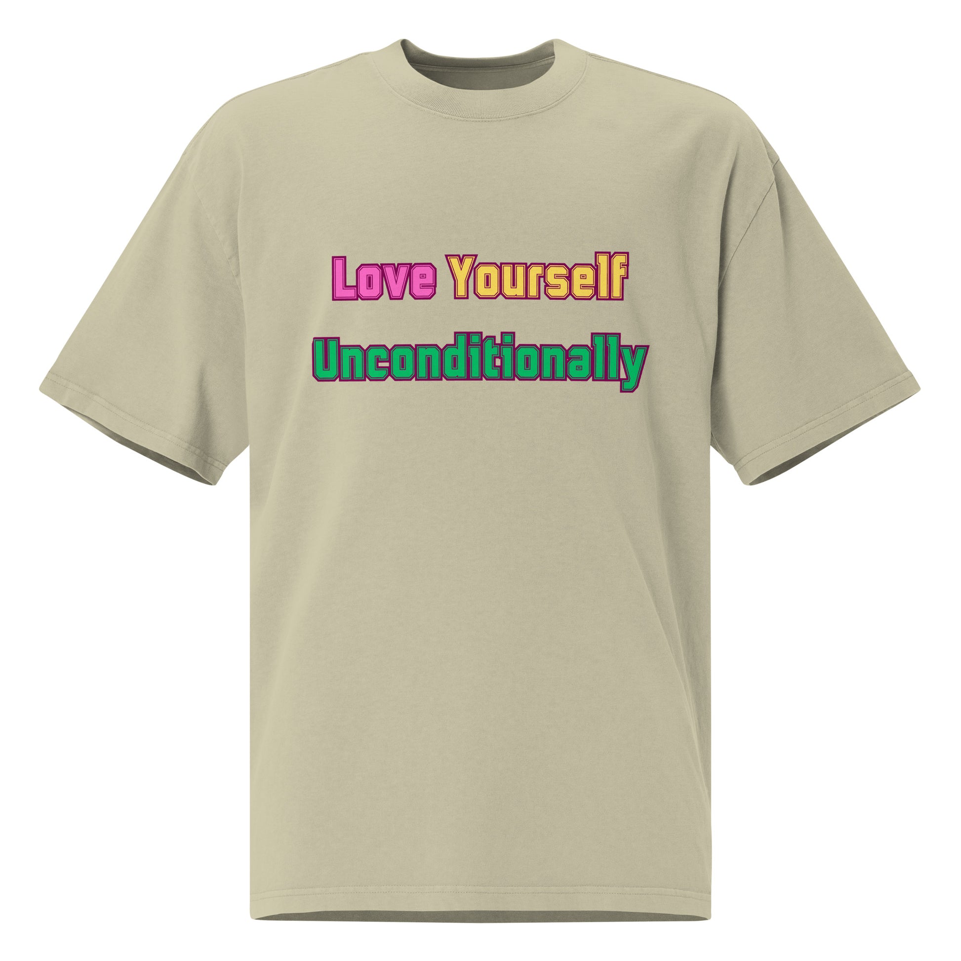 Love Yourself Motivational Oversized Faded T-Shirt Unisex