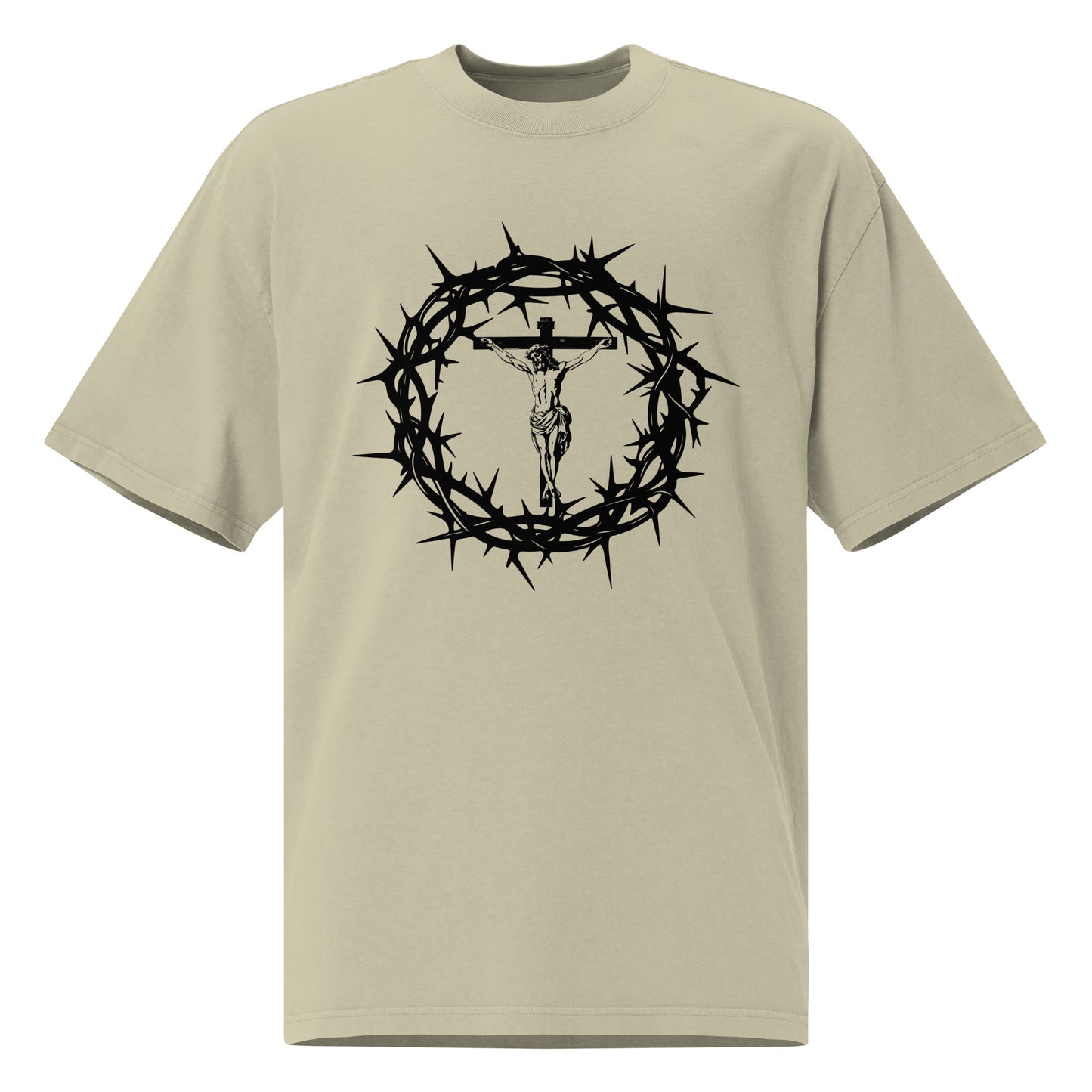Jesus Christian Inspirational Oversized faded T-Shirt