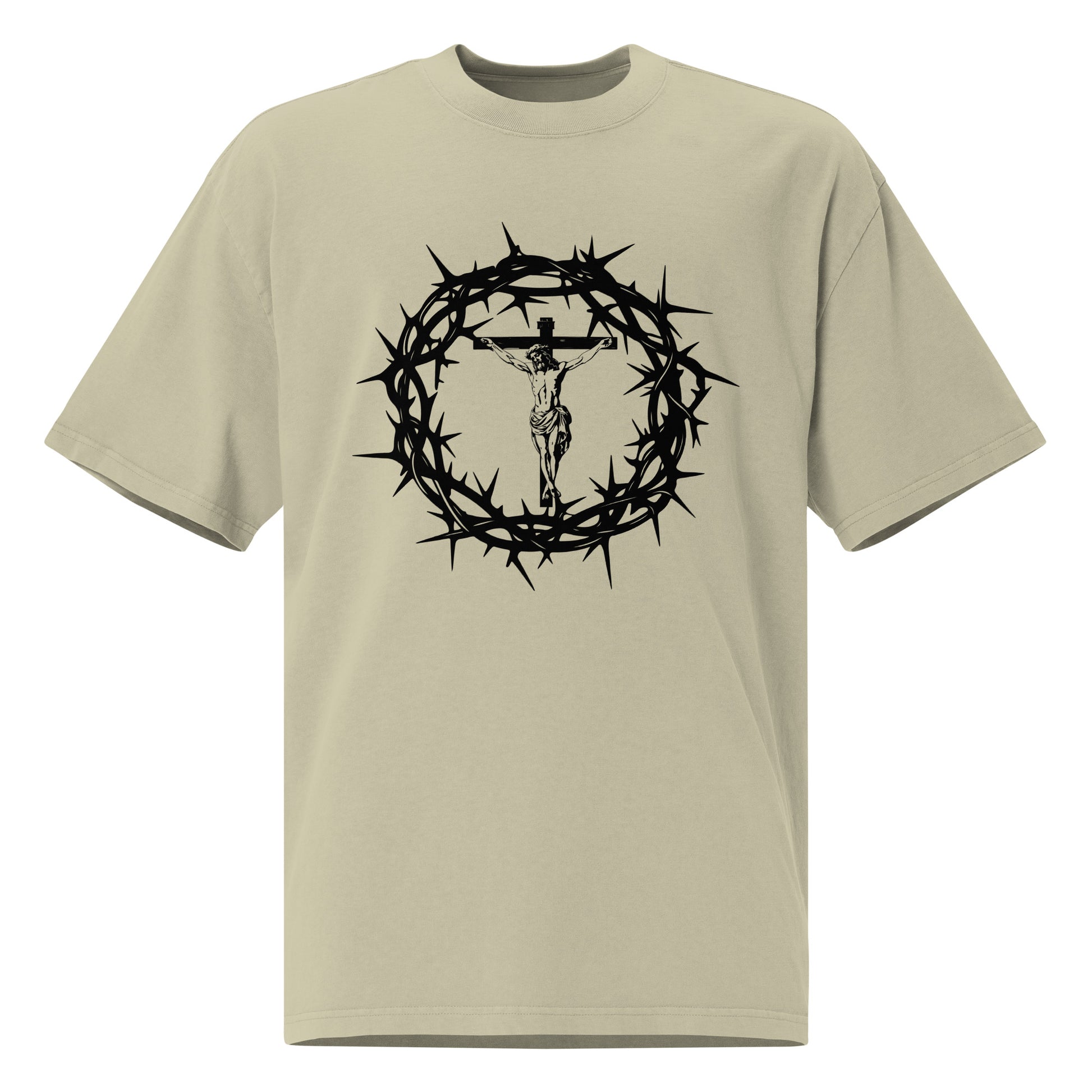 Jesus Christian Inspirational Oversized faded T-Shirt