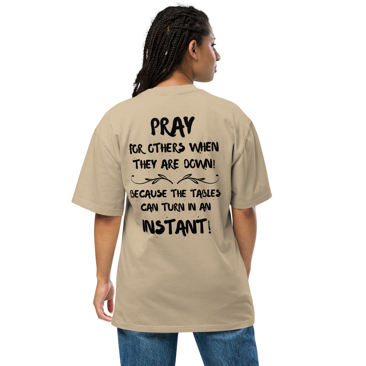 Inspirational Oversized faded T-Shirt