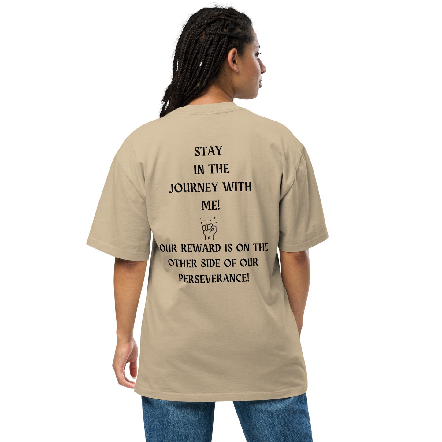 Motivational Oversized faded T-Shirt