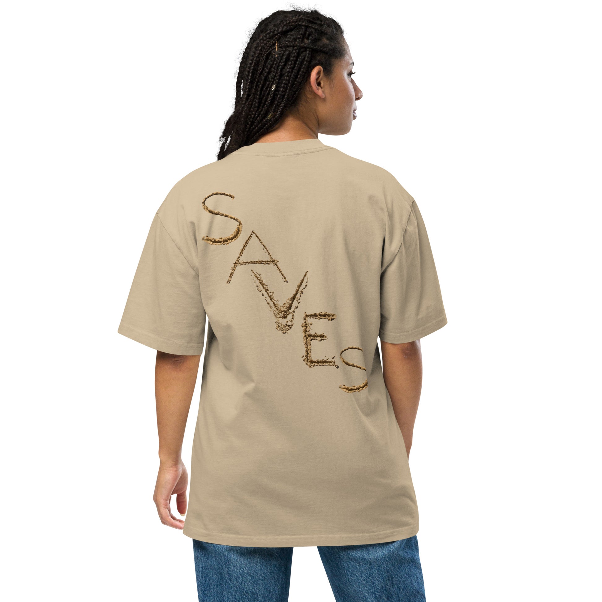 Jesus Saves Christian Inspirational Oversized Faded T Shirt