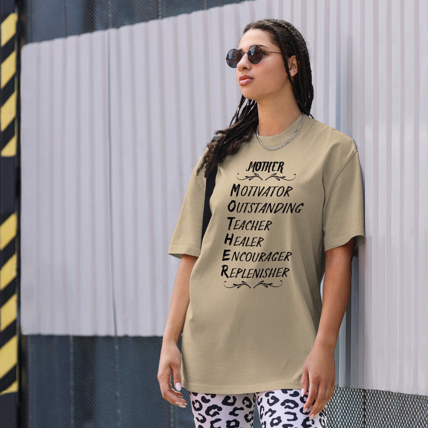 Inspirational Mother's Day Oversized faded T Shirt