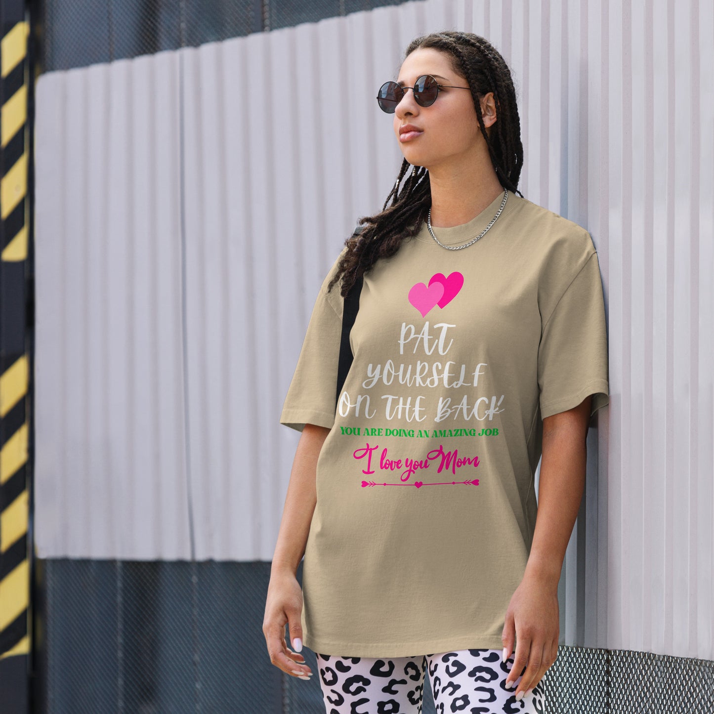 Inspirational Mother's Day Oversized faded T Shirt