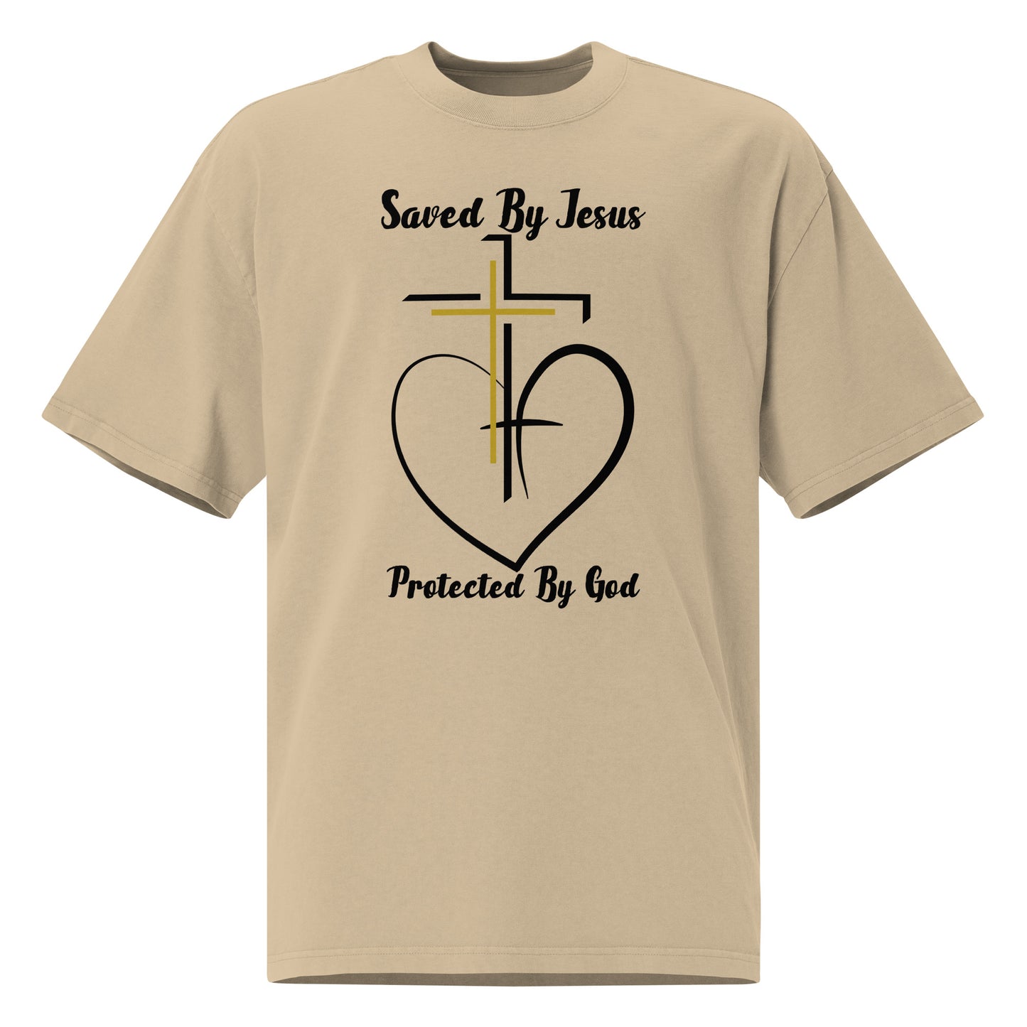 Christian Inspirational Oversized faded T Shirt