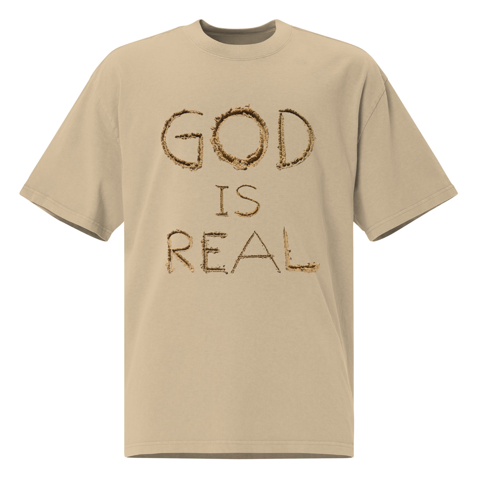 God IS Real Christian Inspirational Oversized faded T Shirt Unisex