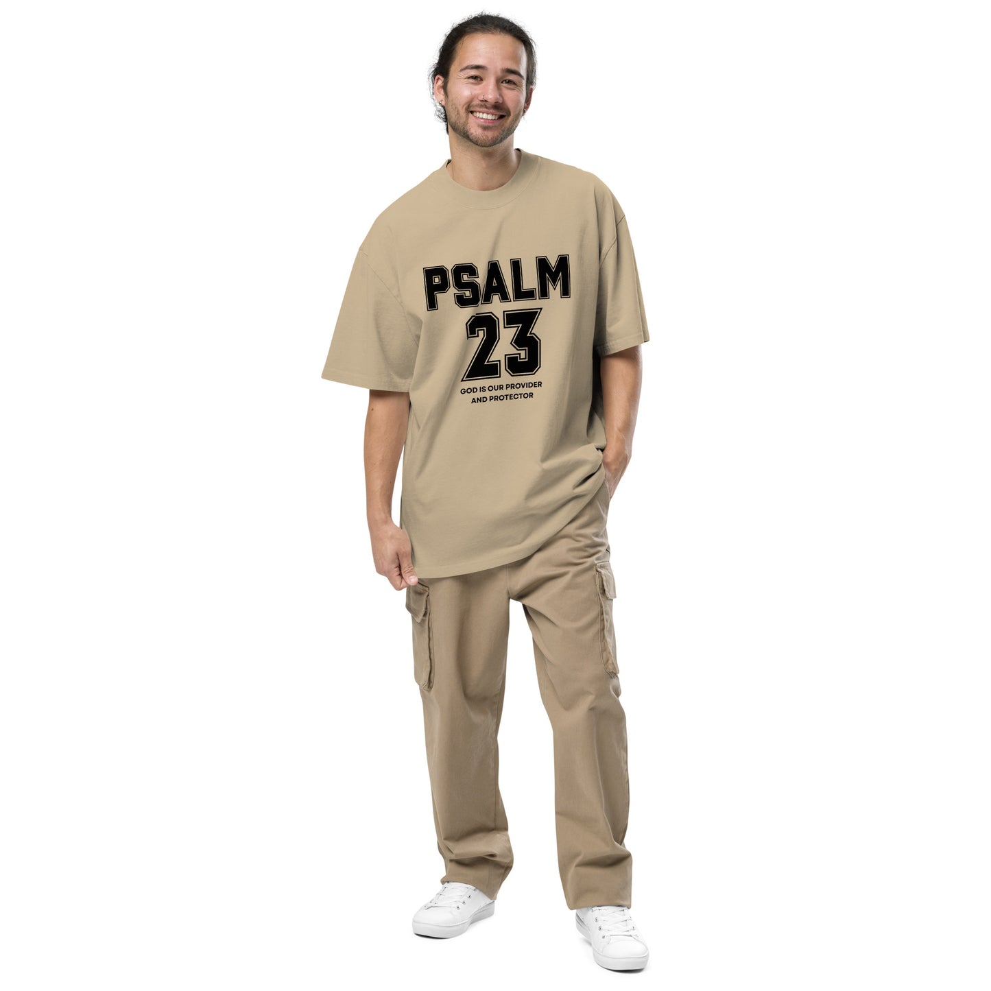 Psalm 23 Inspirational Oversized Faded T-Shirt Unisex