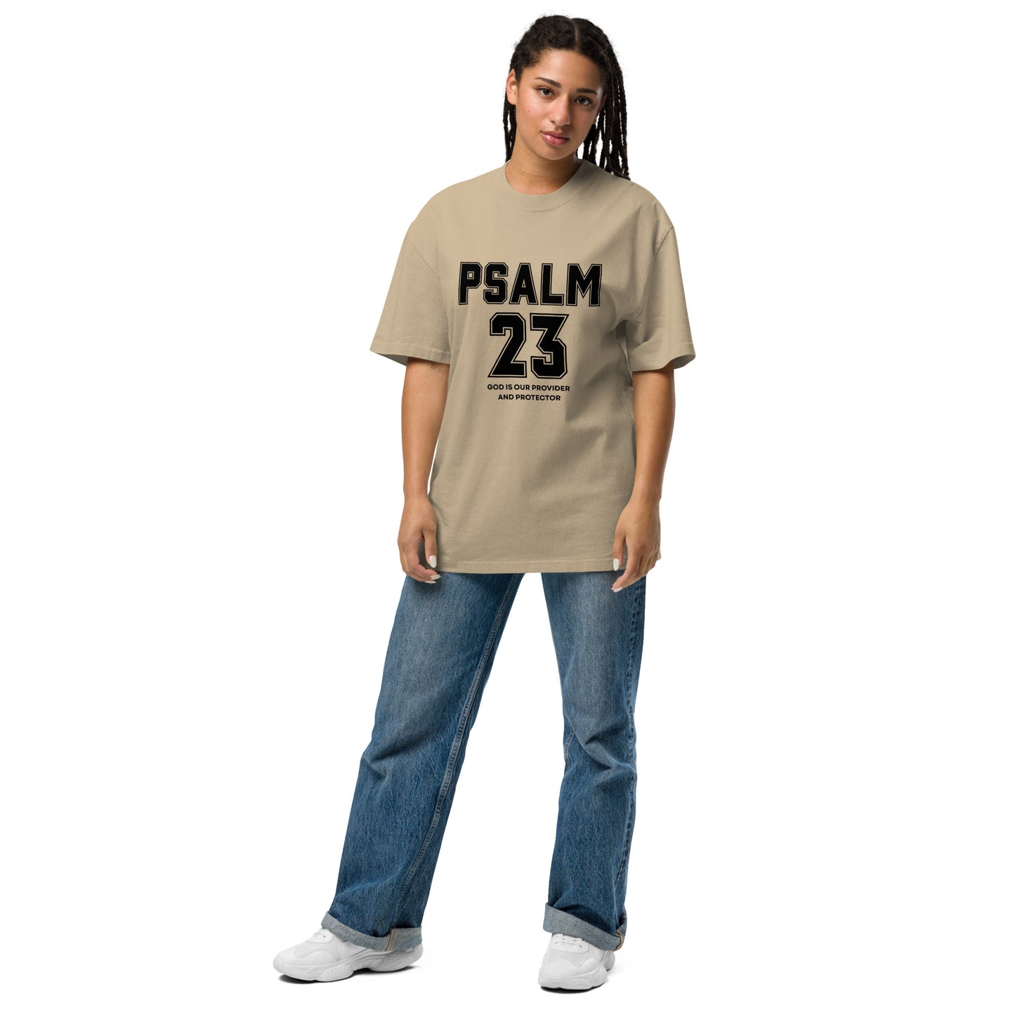 Psalm 23 Inspirational Oversized Faded T-Shirt Unisex