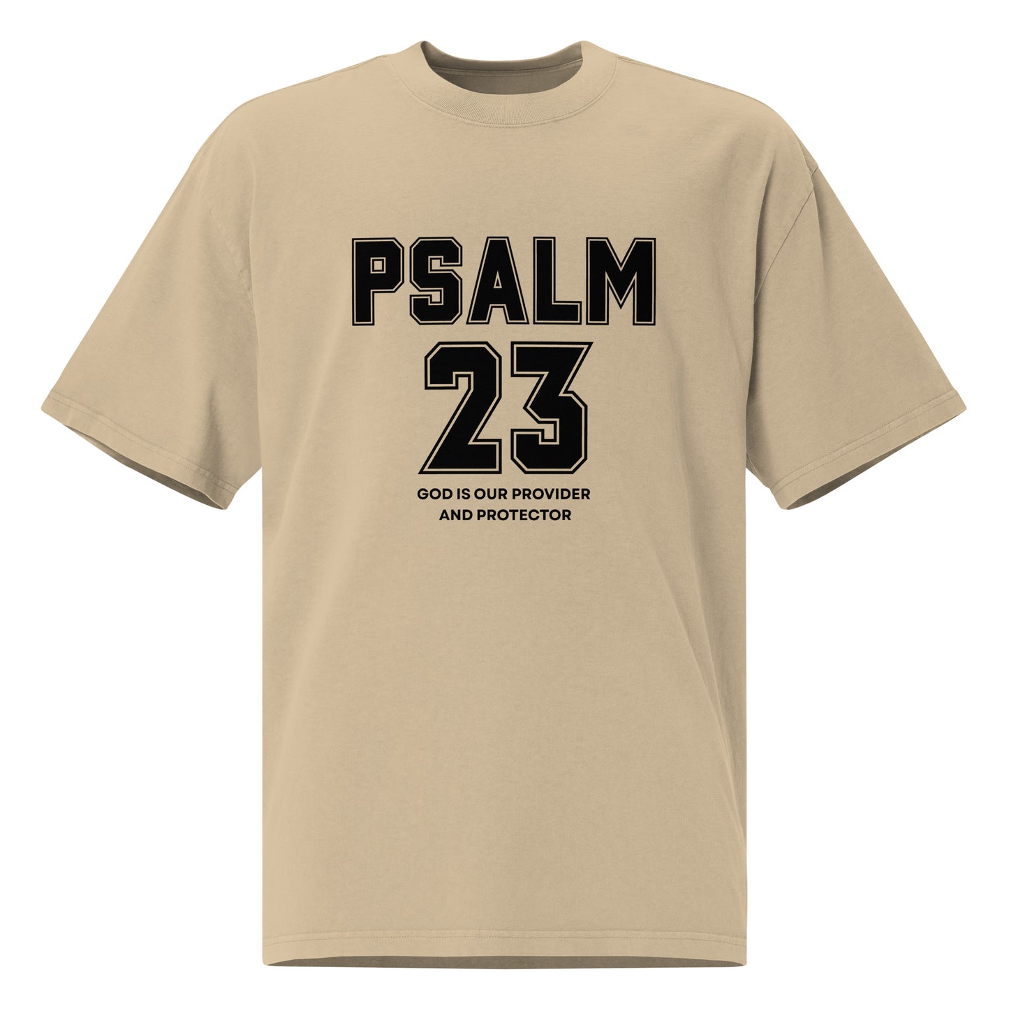 Psalm 23 Inspirational Oversized Faded T-Shirt Unisex