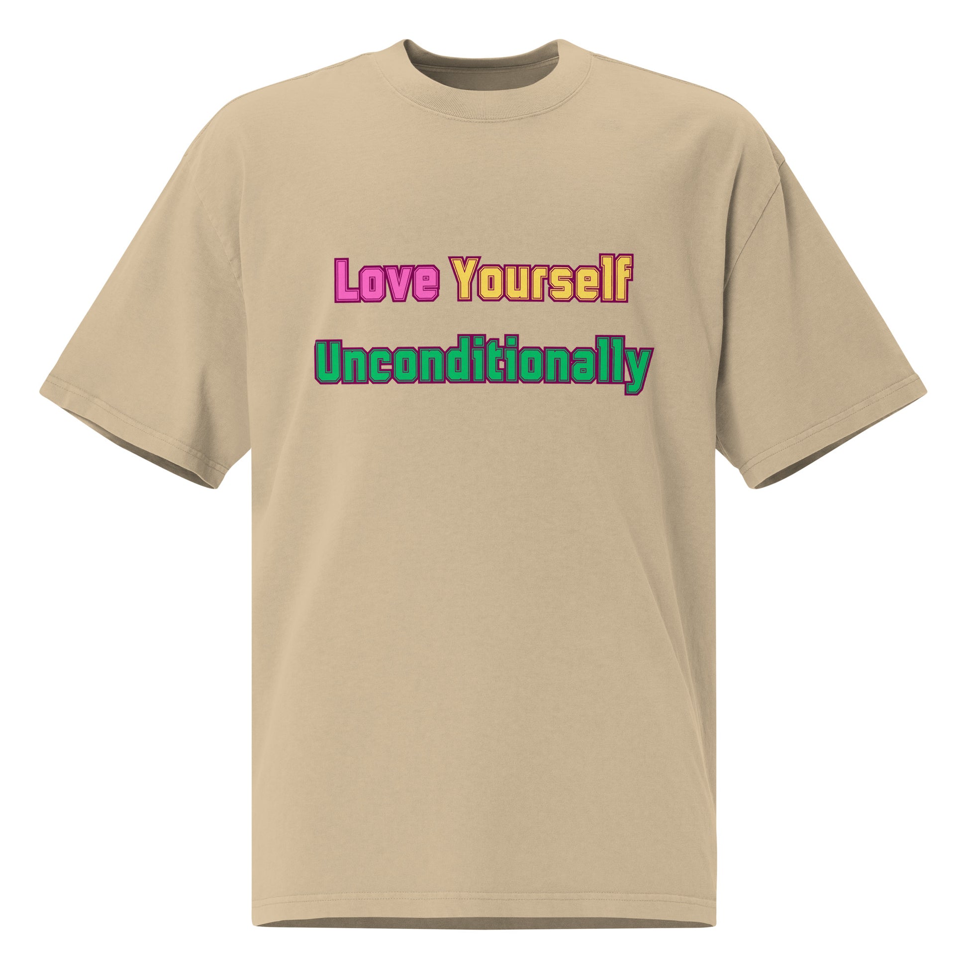 Love Yourself Motivational Oversized Faded T-Shirt Unisex