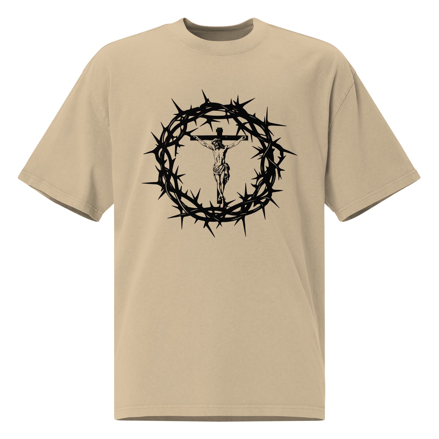 Jesus Christian Inspirational Oversized faded T-Shirt