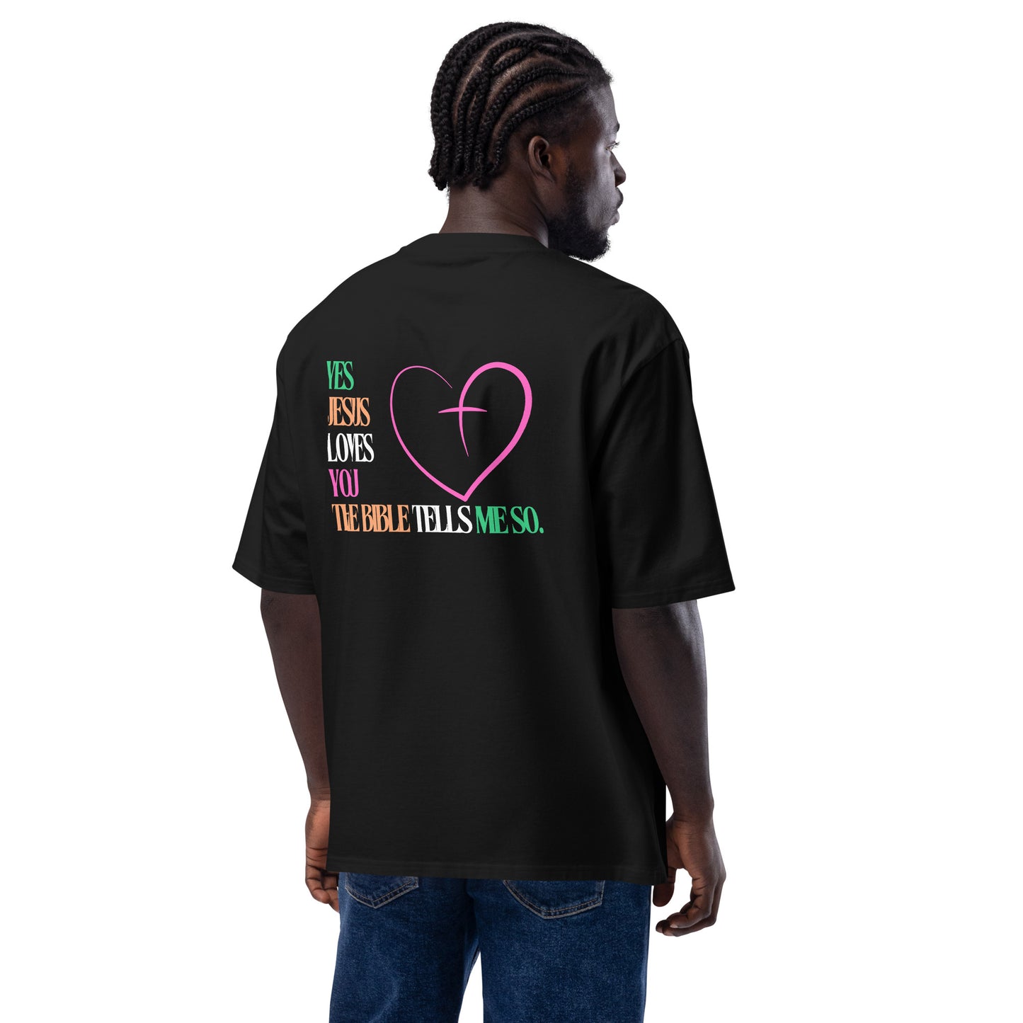 Jesus Loves You Oversized Heavyweight Unisex T Shirt