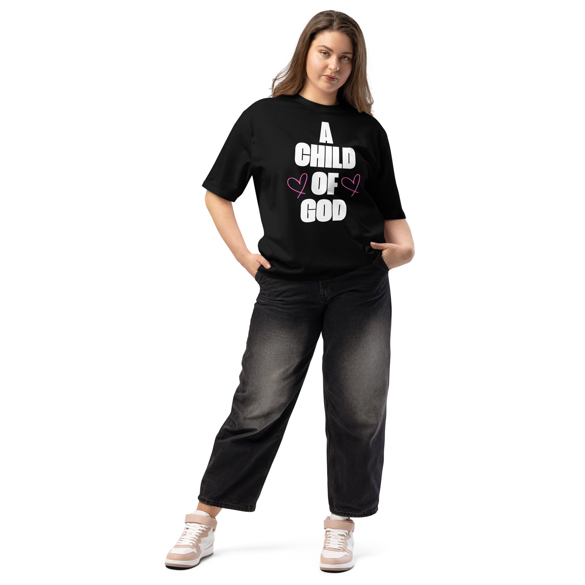 A Child of God Inspirational Oversized heavyweight T Shirt