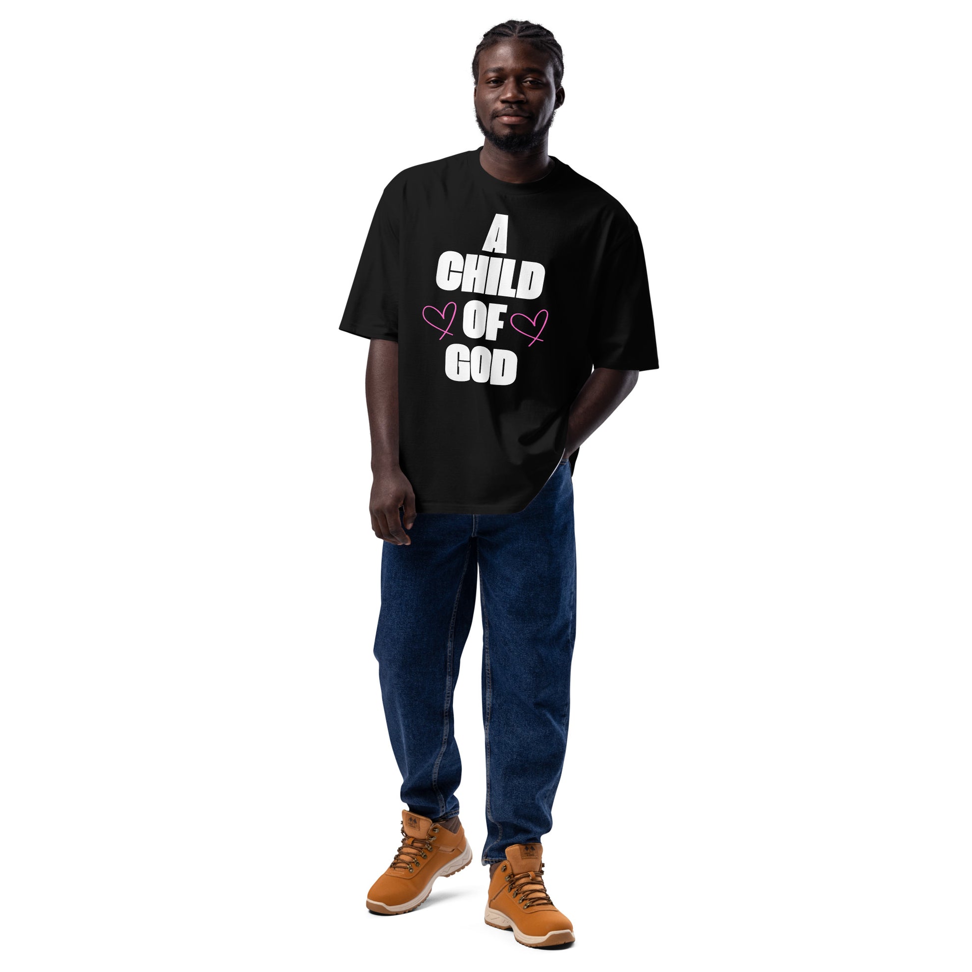 A Child of God Inspirational Oversized heavyweight T Shirt