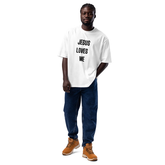 Jesus Loves Me Christian Inspirational Oversized Heavyweight Unisex T Shirt