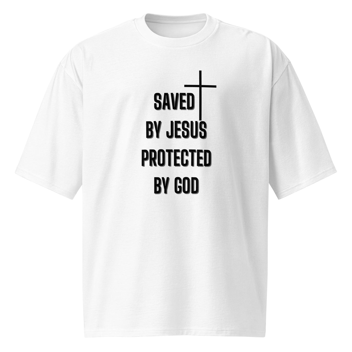Saved By Jesus Christian Oversized heavyweight T Shirt