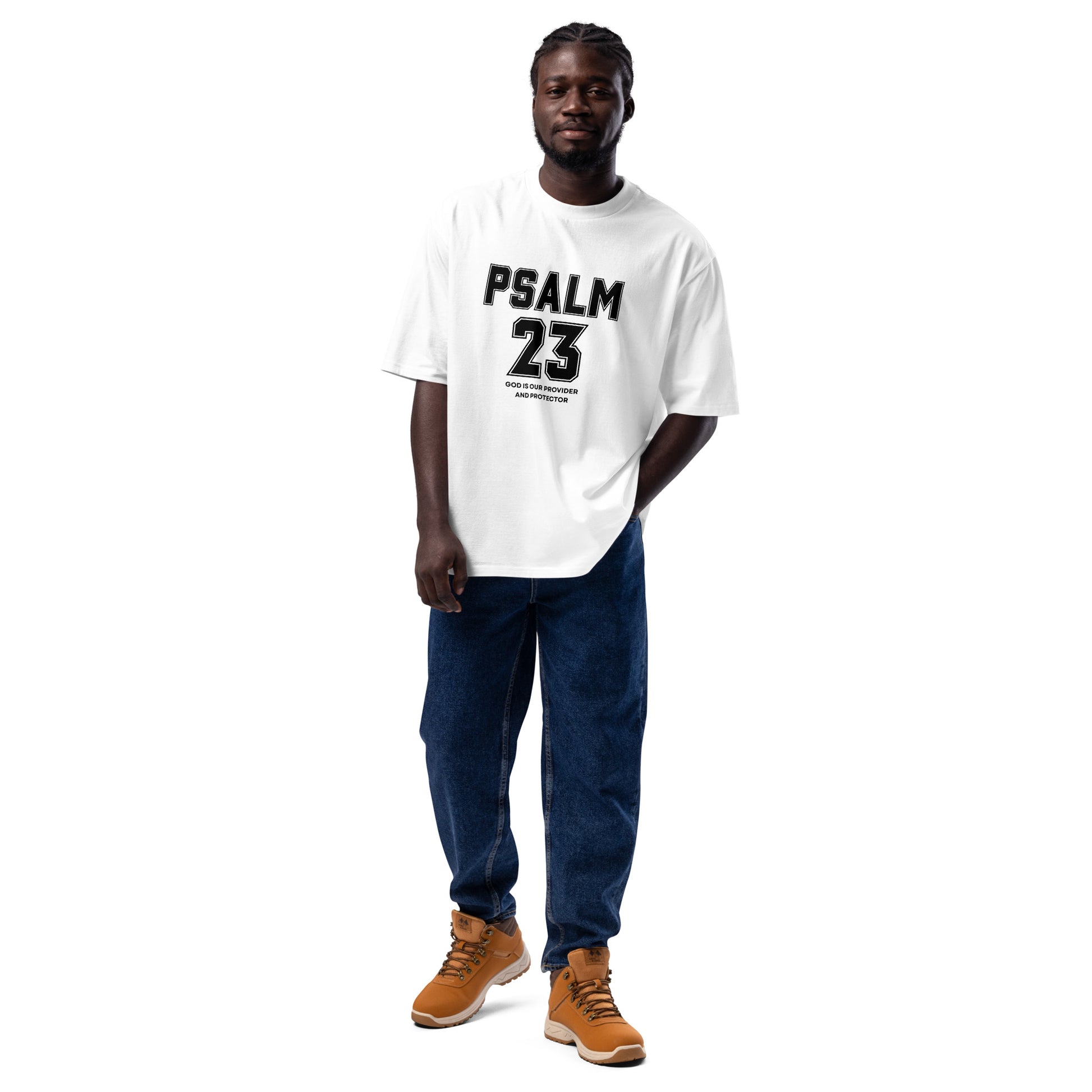 Psalm 23 Inspirational Oversized heavyweight T Shirt