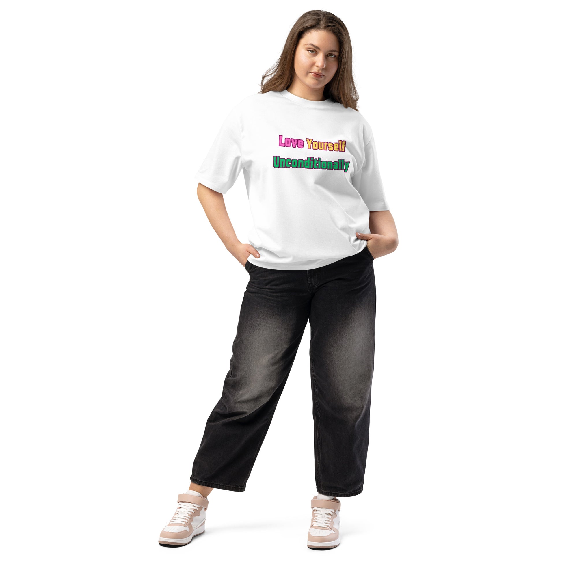 Love Yourself Unconditionally Oversized heavyweight t-shirt