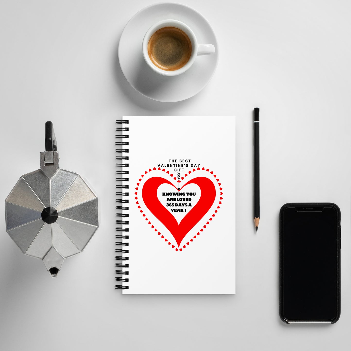 Valentine's Day Inspirational Spiral Notebook