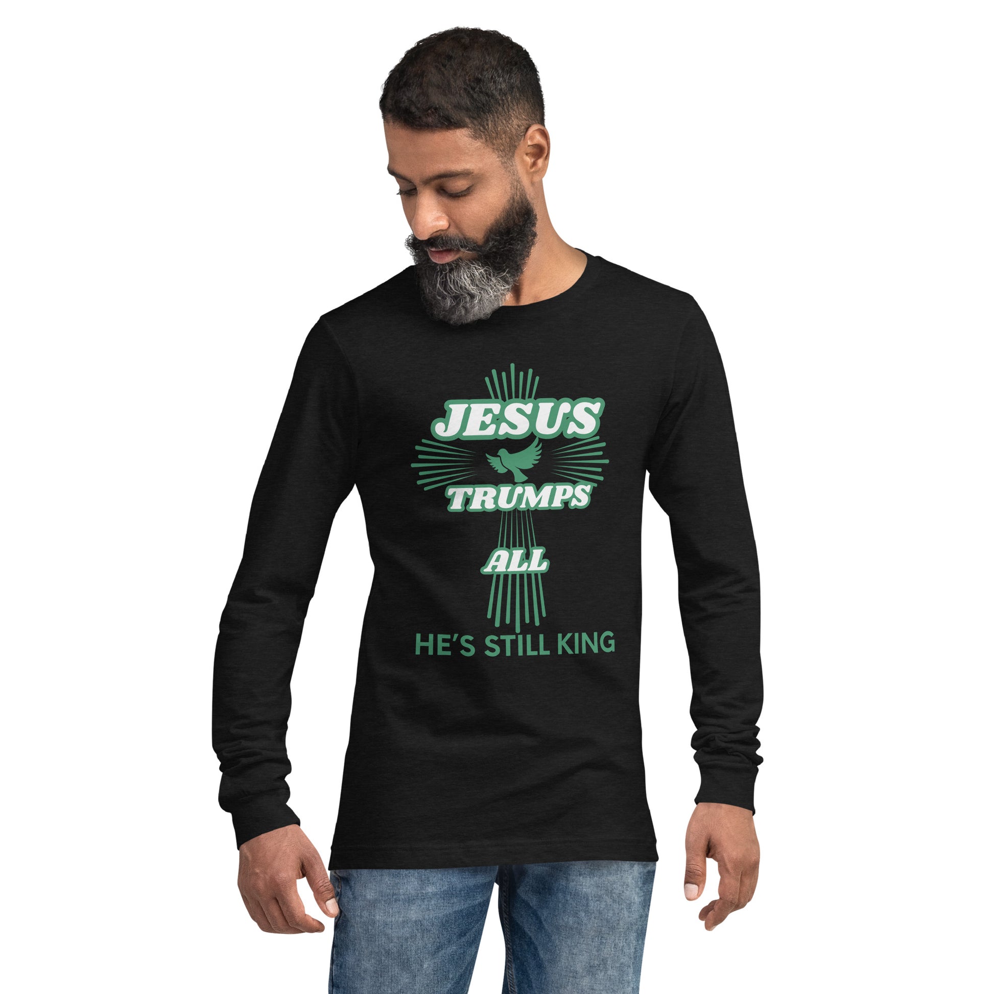 Jesus Trumps All Christian lightweight Long Sleeve T Shirt Unisex