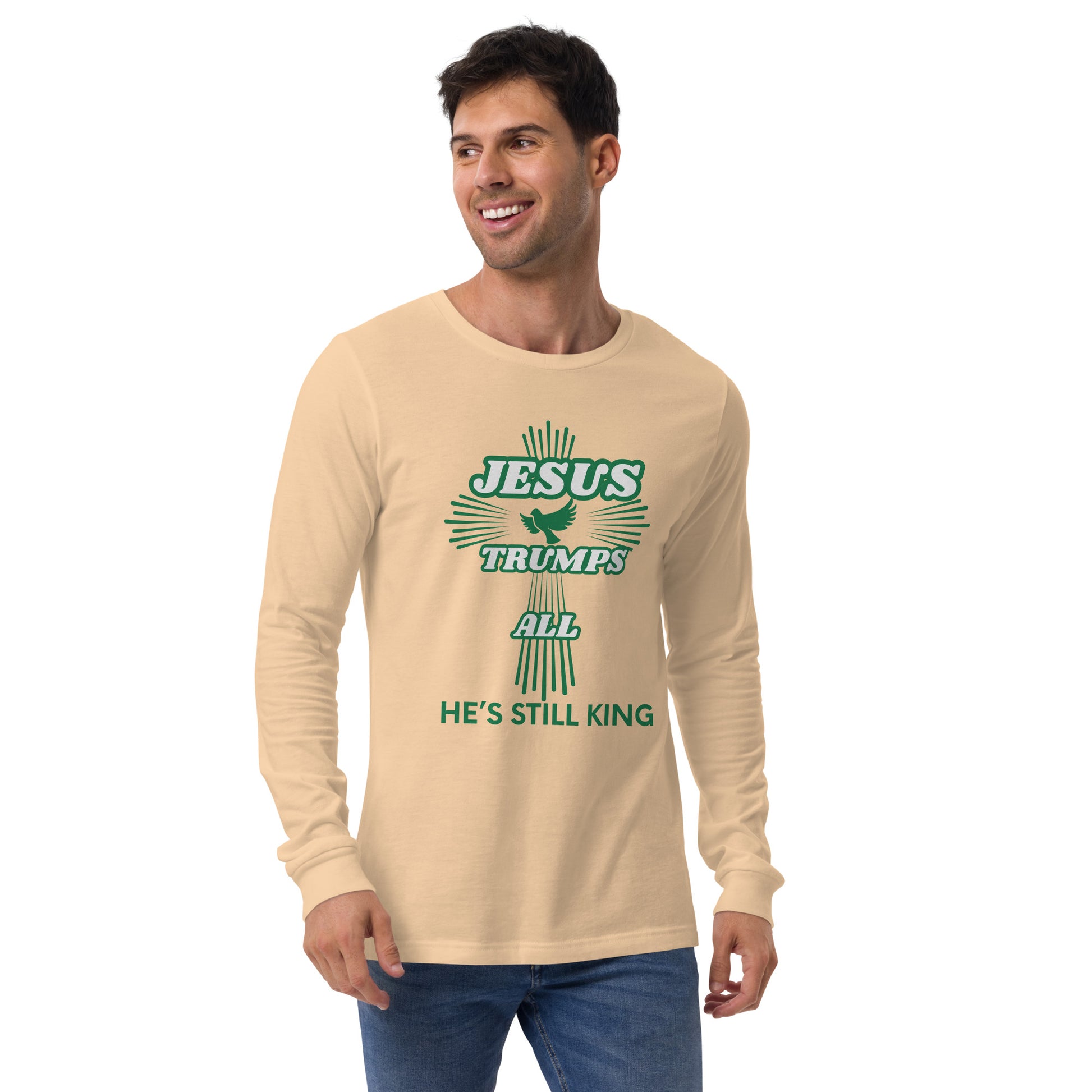 Jesus Trumps All Christian lightweight Long Sleeve T Shirt Unisex