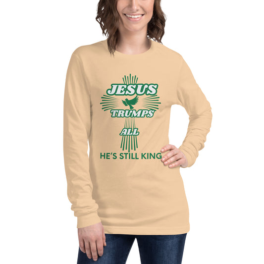 Jesus Trumps All Christian lightweight Long Sleeve T Shirt Unisex