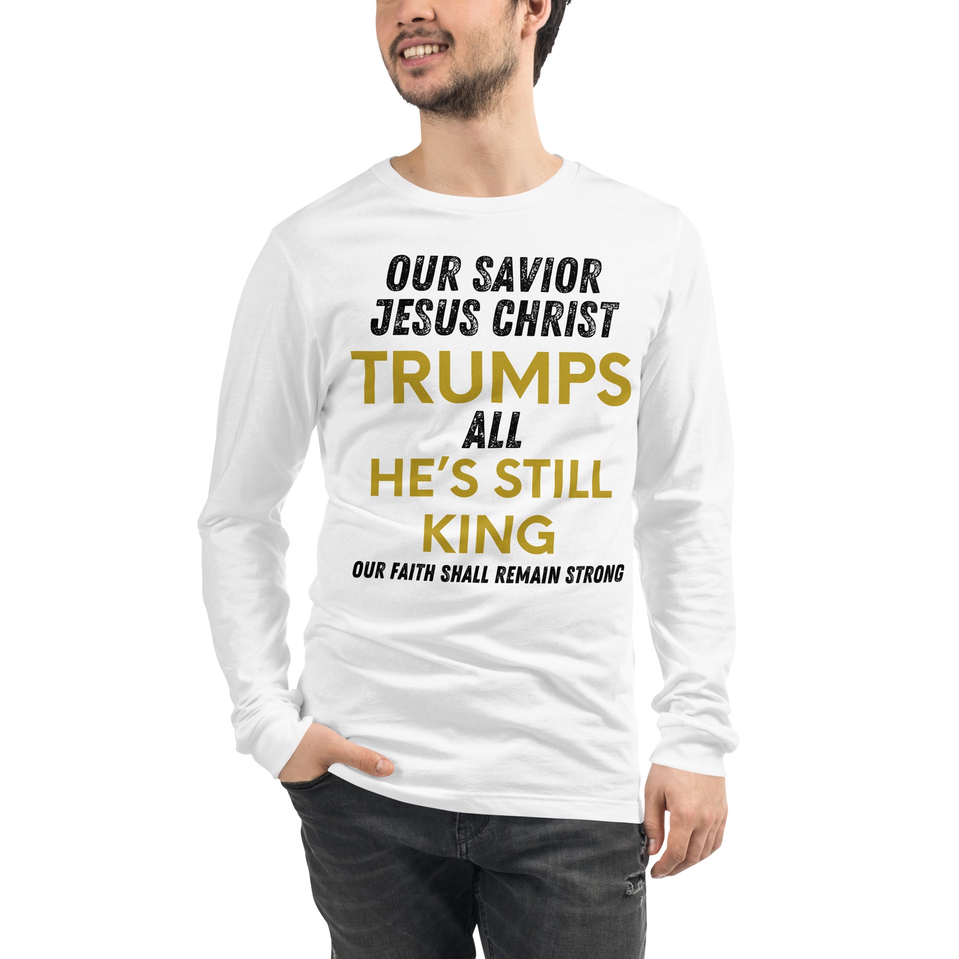 Jesus Trumps All Christian lightweight Long Sleeve T Shirt Unisex