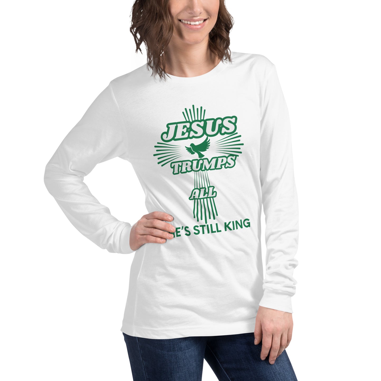 Jesus Trumps All Christian lightweight Long Sleeve T Shirt Unisex