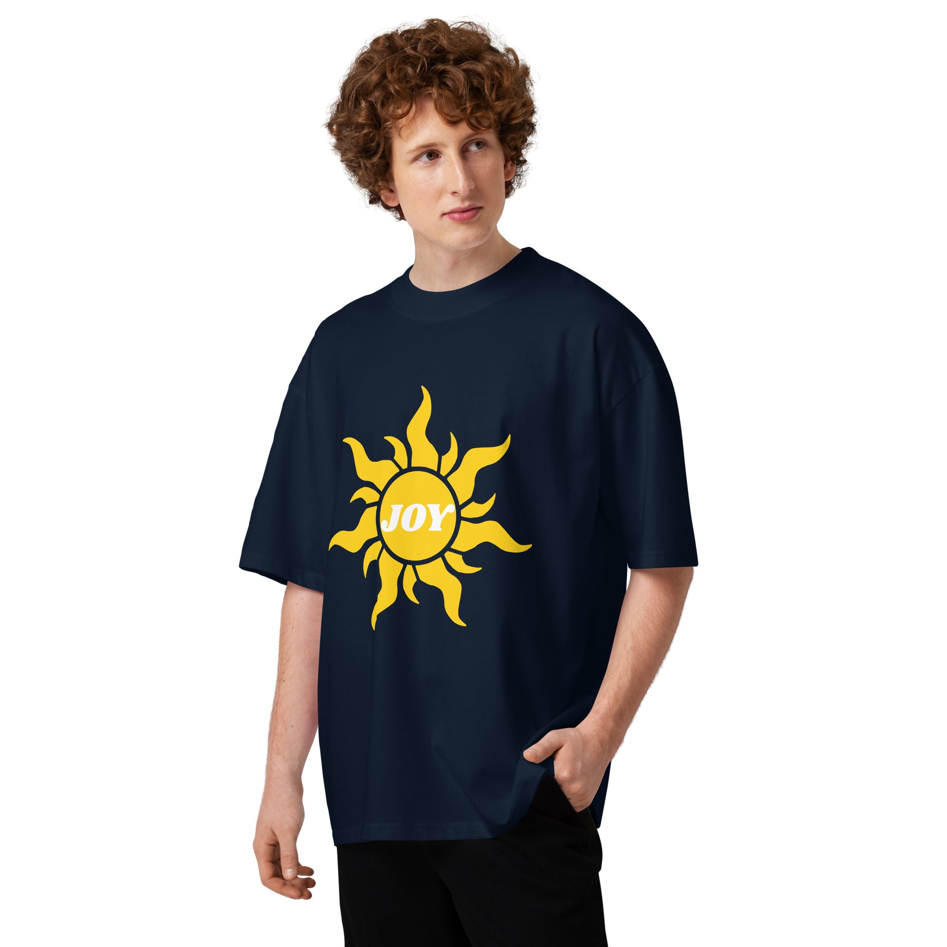 Joy Inspirational Oversized High Neck T Shirt