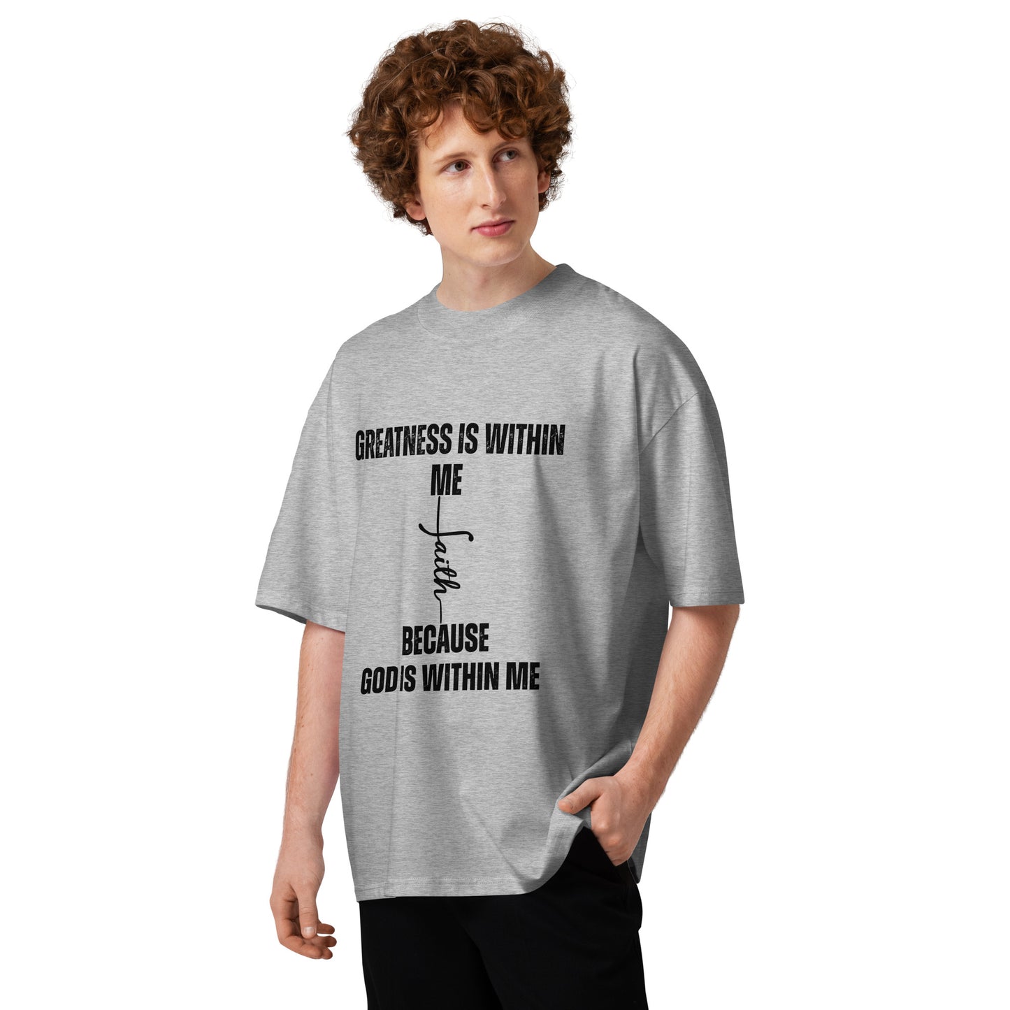 Christian Inspirational Oversized High Neck T-Shirt Unisex