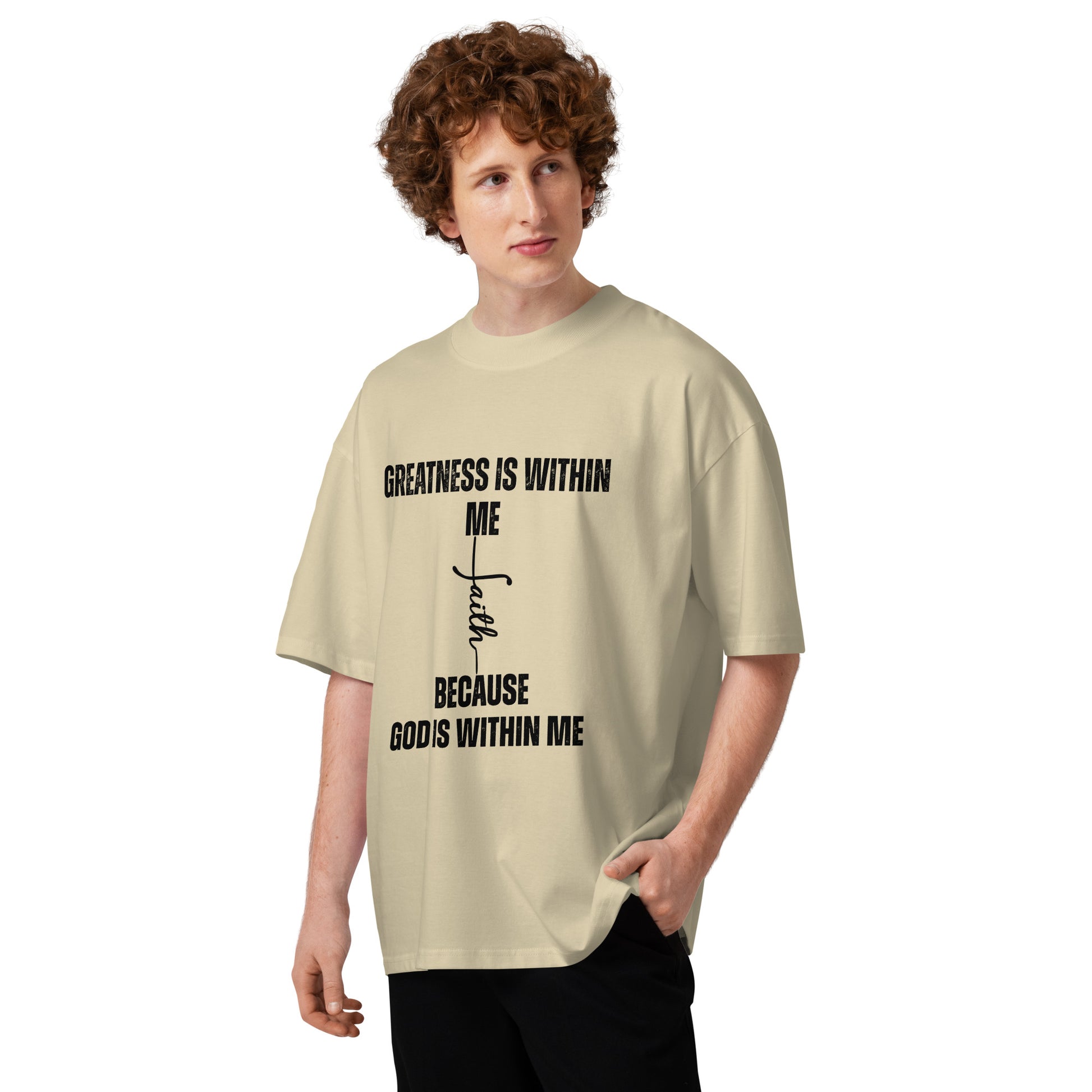 Christian Inspirational Oversized High Neck T-Shirt Unisex