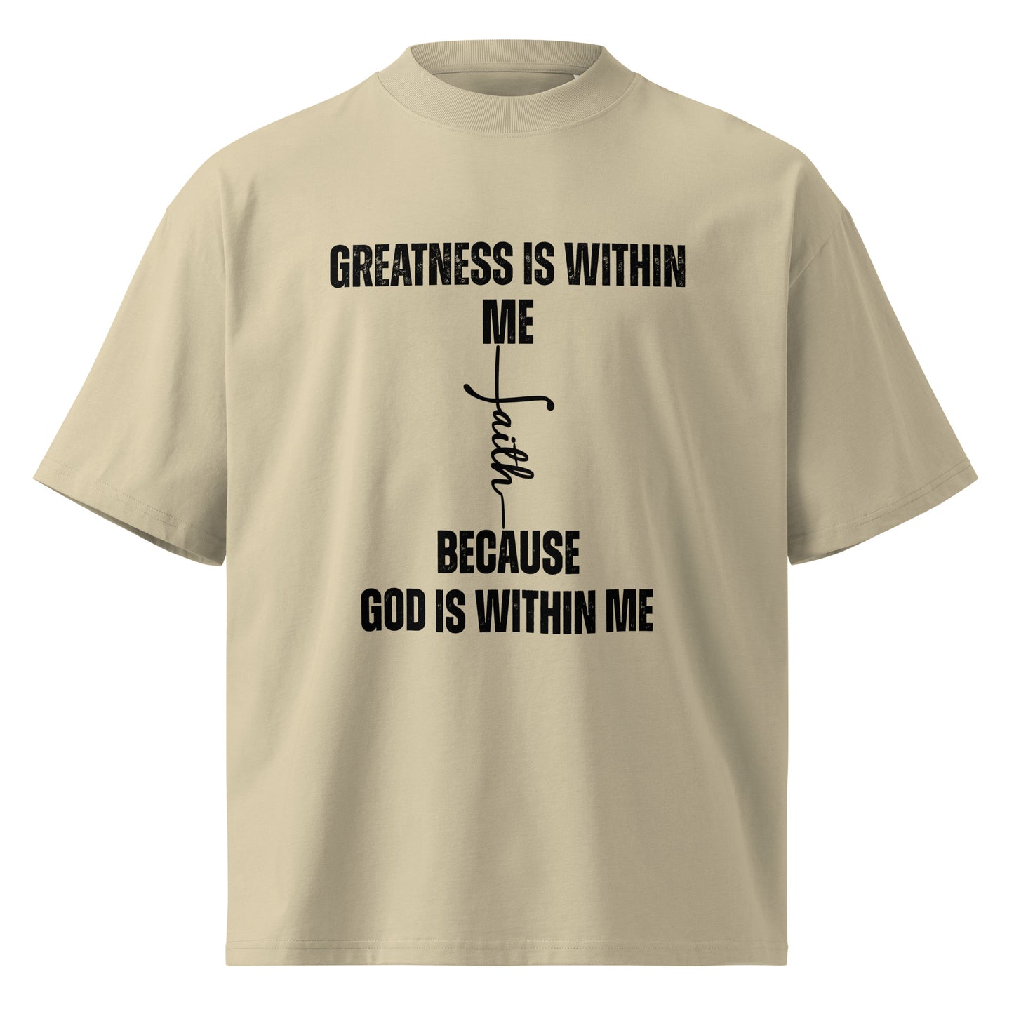 Christian Inspirational Oversized High Neck T-Shirt Unisex