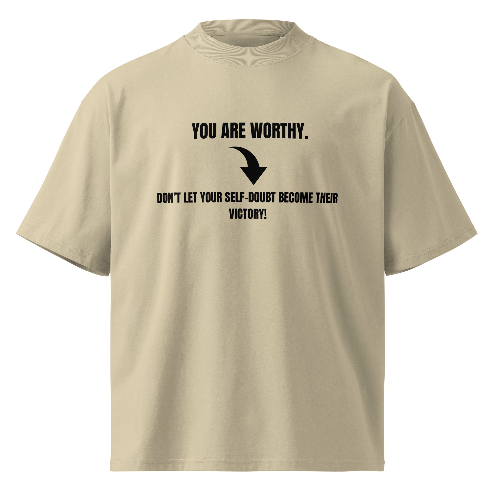 Motivational Unisex oversized high neck t-shirt
