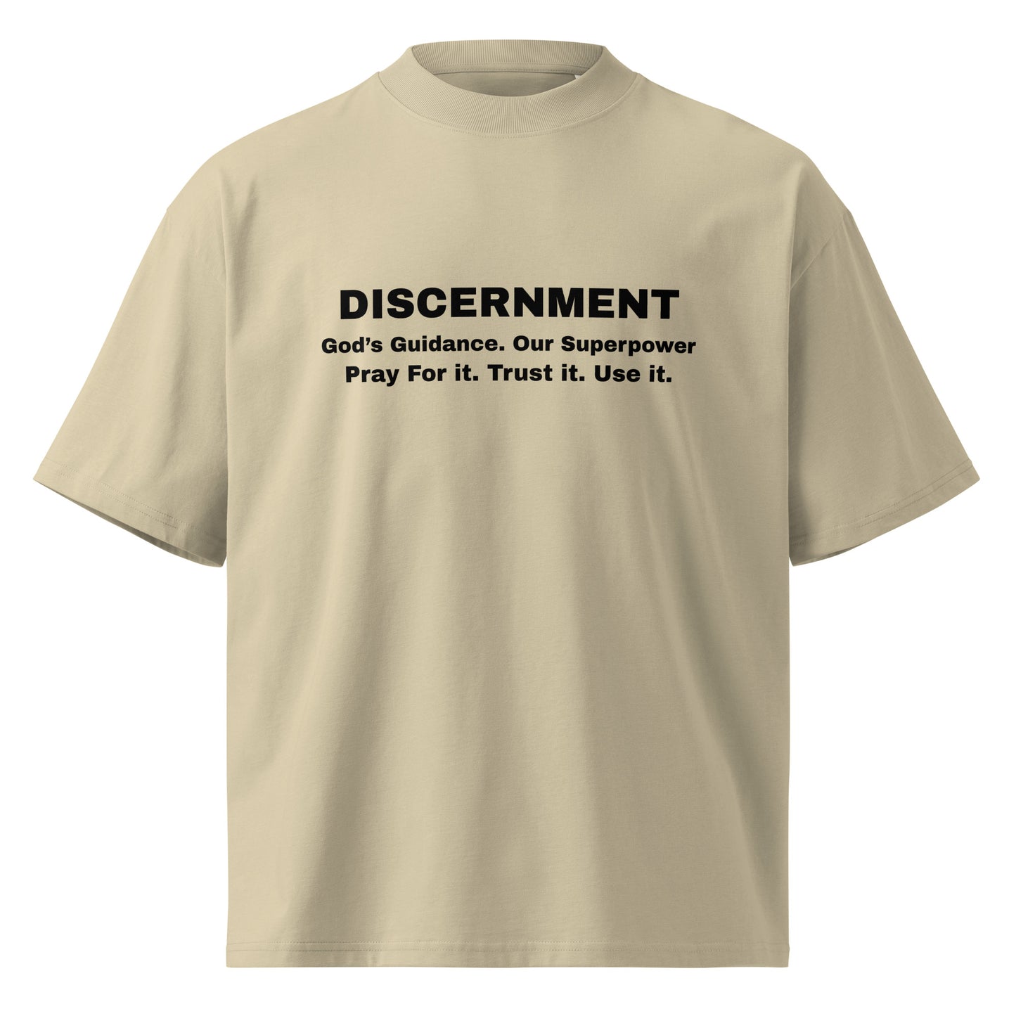 Discernment Christian Faith Inspirational Unisex Oversized High Neck T Shirt