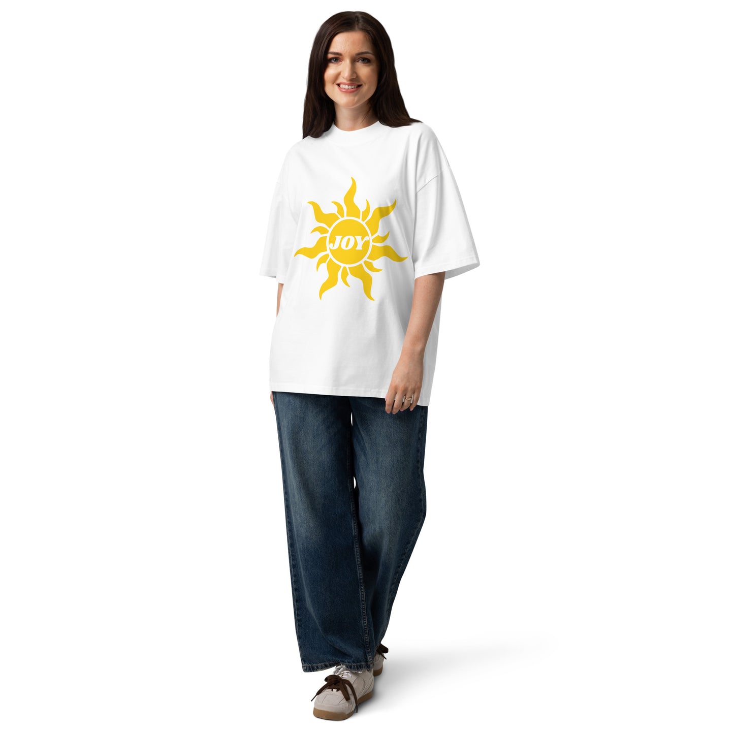 Joy Inspirational Oversized High Neck T Shirt