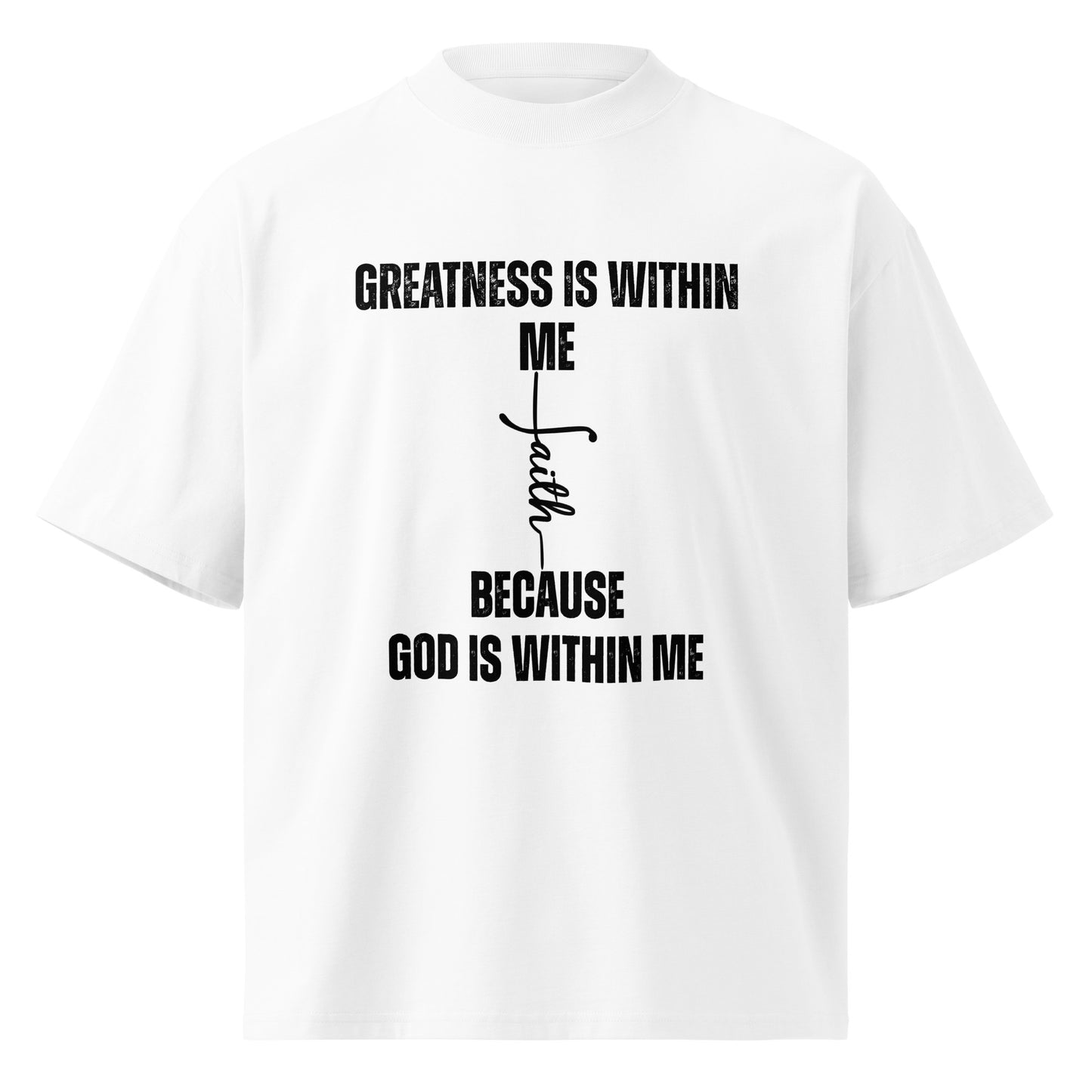 Christian Inspirational Oversized High Neck T-Shirt Unisex